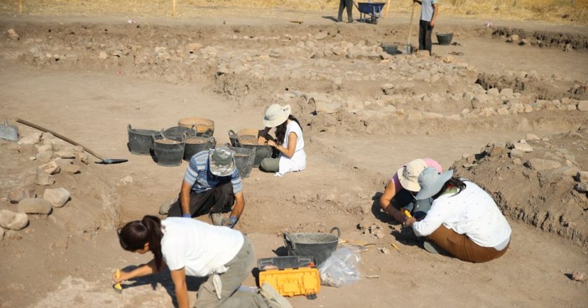 Domuztepe'de 7 bin 450 yıl öncesine ait 3 silo ve mühürler bulundu