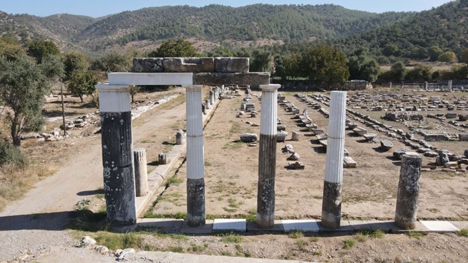 Euromos Antik Kenti'nin tiyatrosu restorasyonda - 2