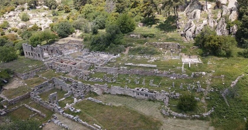 Labraunda Antik Kenti’nde restorasyon çalışmaları sürüyor
